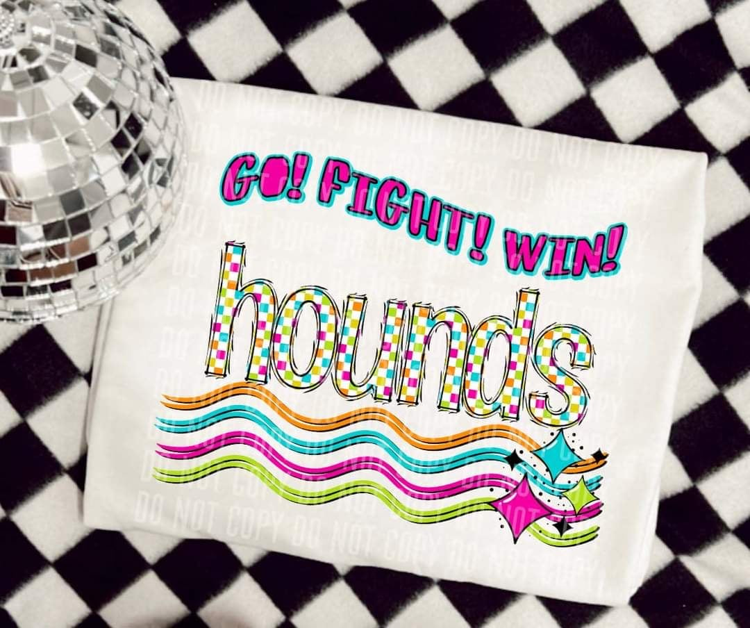 Go Fight Win hounds (CC) 44647 DTF TRANSFER