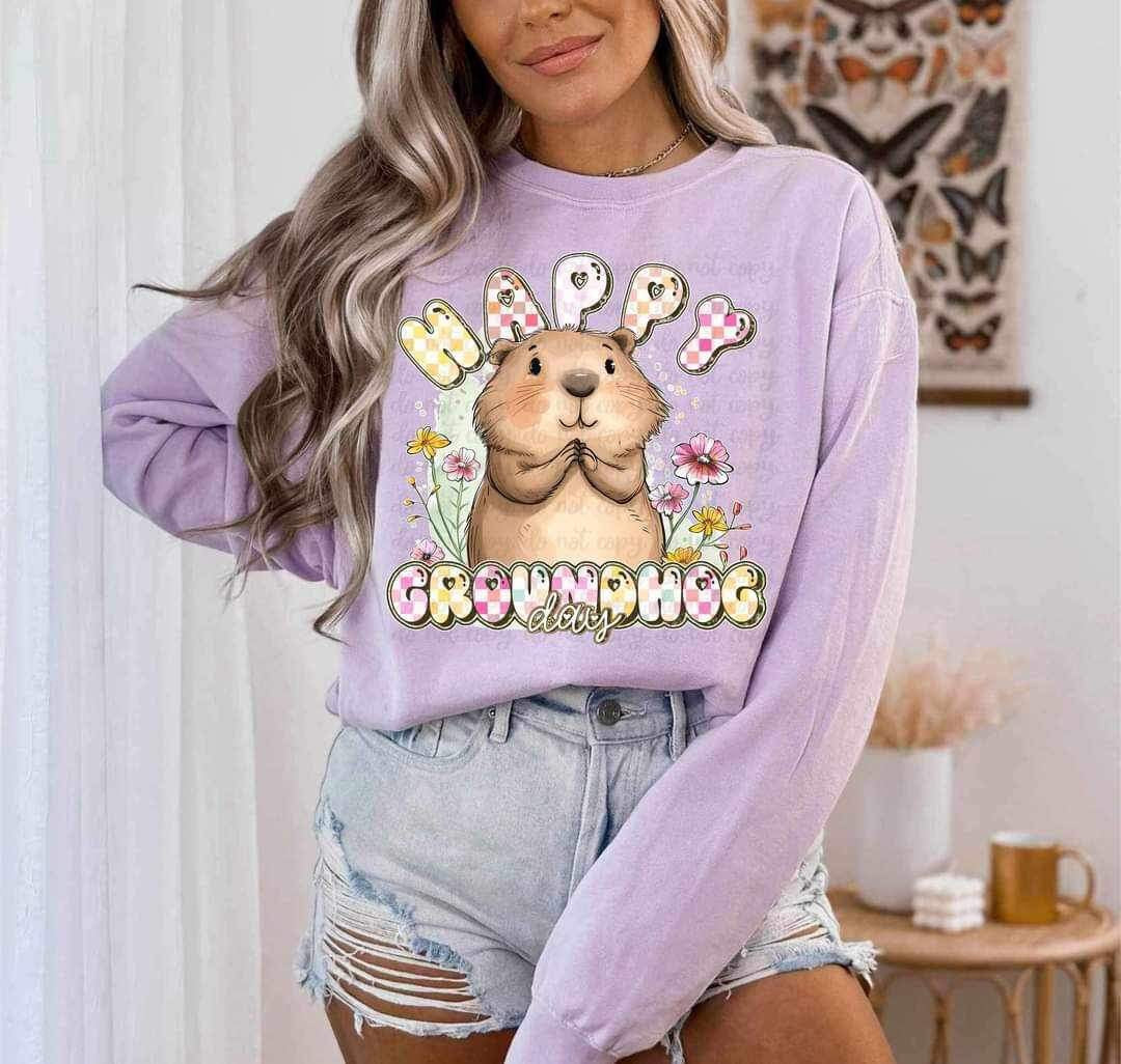 Happy groundhog day 23093 DTF transfer
