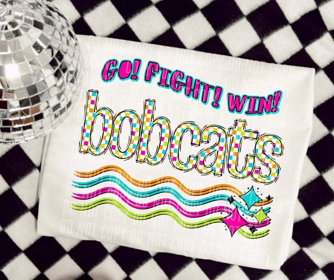 Go Fight Win bobcats (CC) 44632 DTF TRANSFER