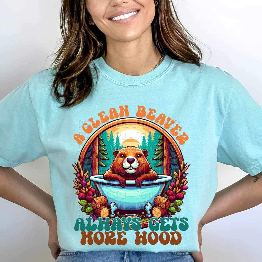 A clean beaver always gets more hood 23107 DTF transfer
