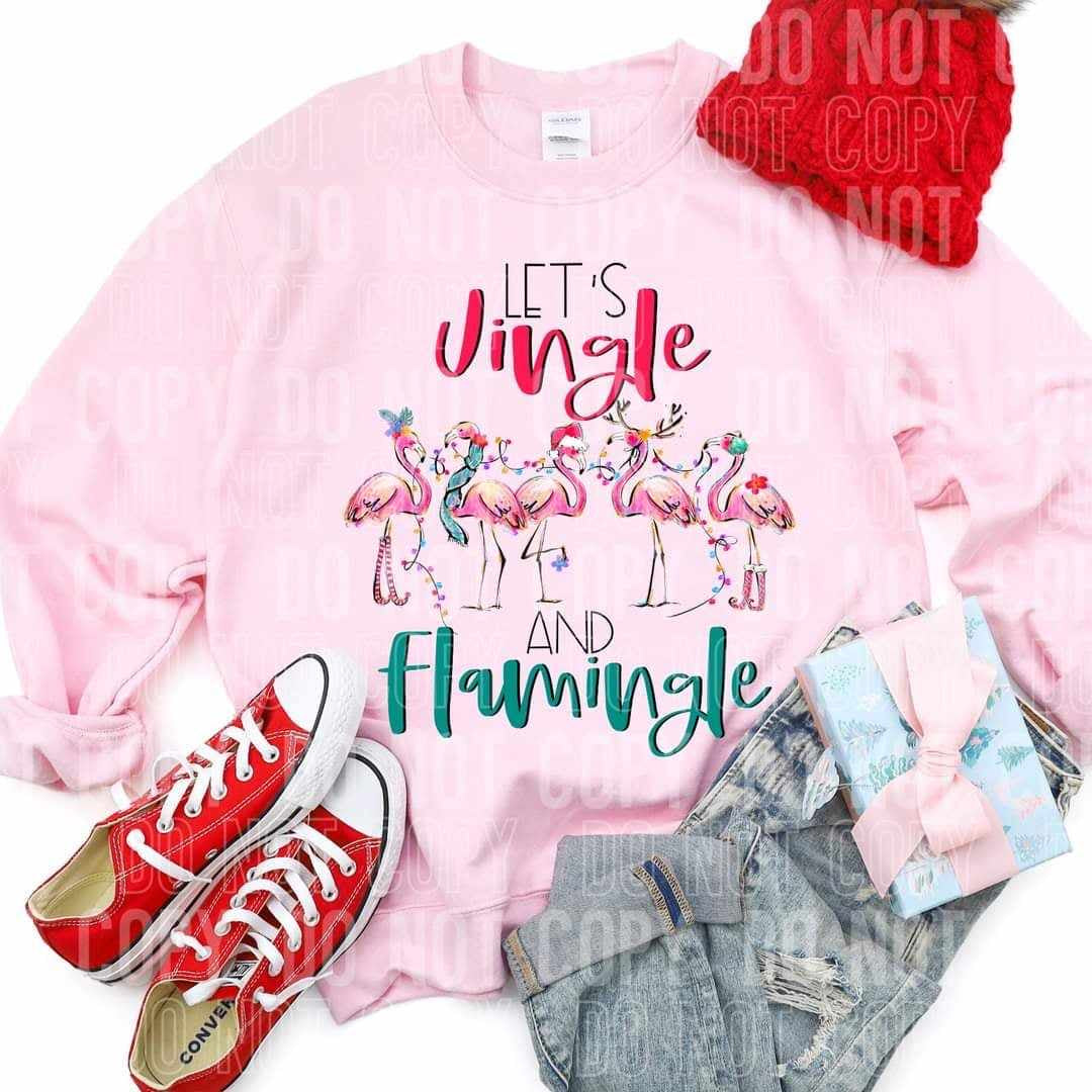 Let’s jingle and flamingo (SBB) 64663 DTF transfer