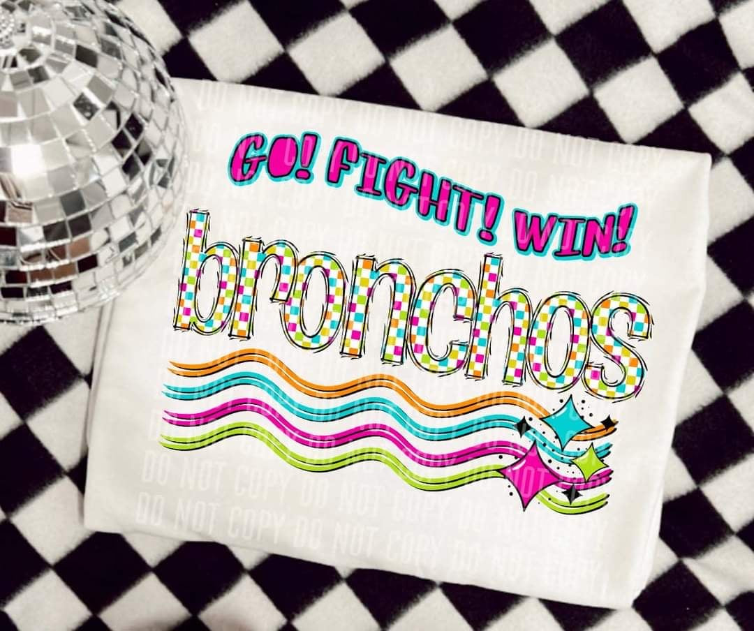Go Fight Win bronchos (CC) 44628 DTF TRANSFER