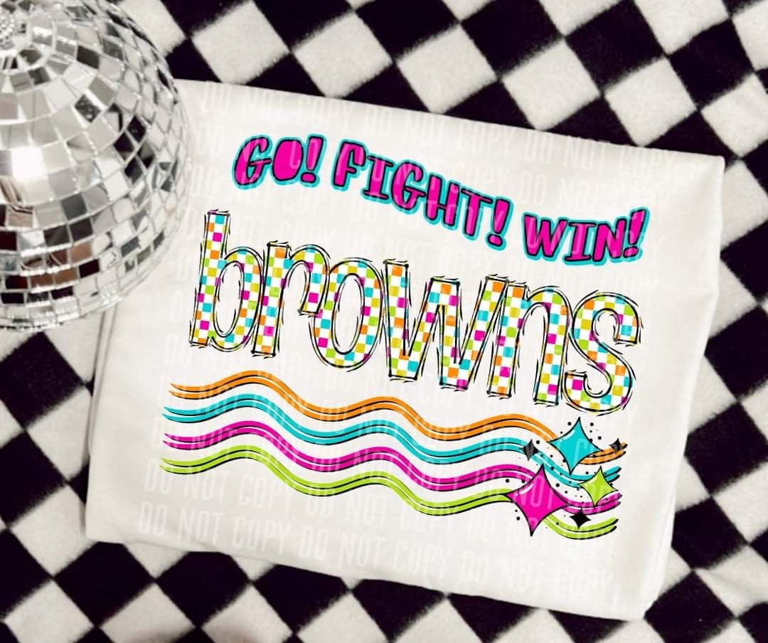 Go Fight Win browns (CC) 44627 DTF TRANSFER