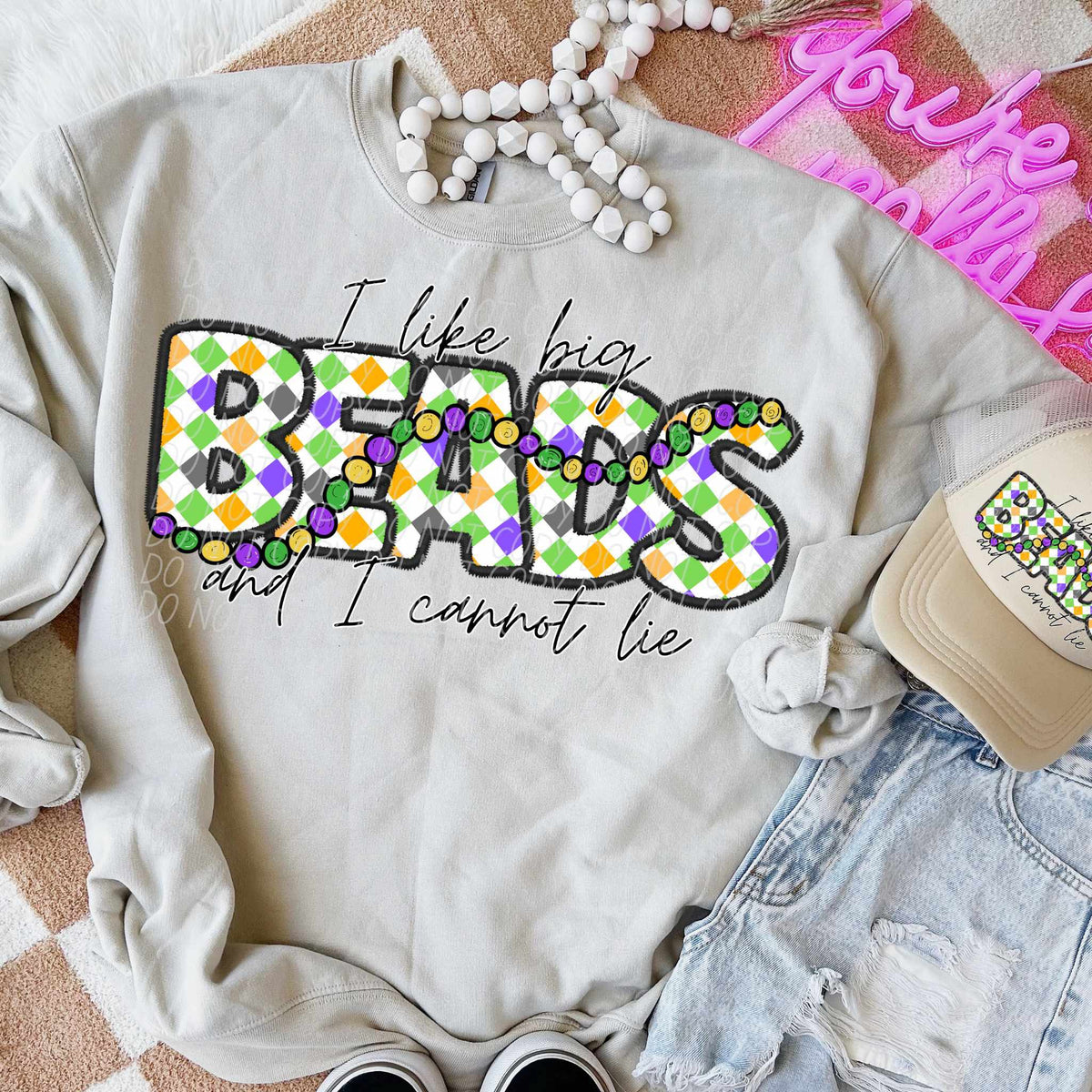 I like big beads and I cannot lie (CITY) 80745 DTF transfer