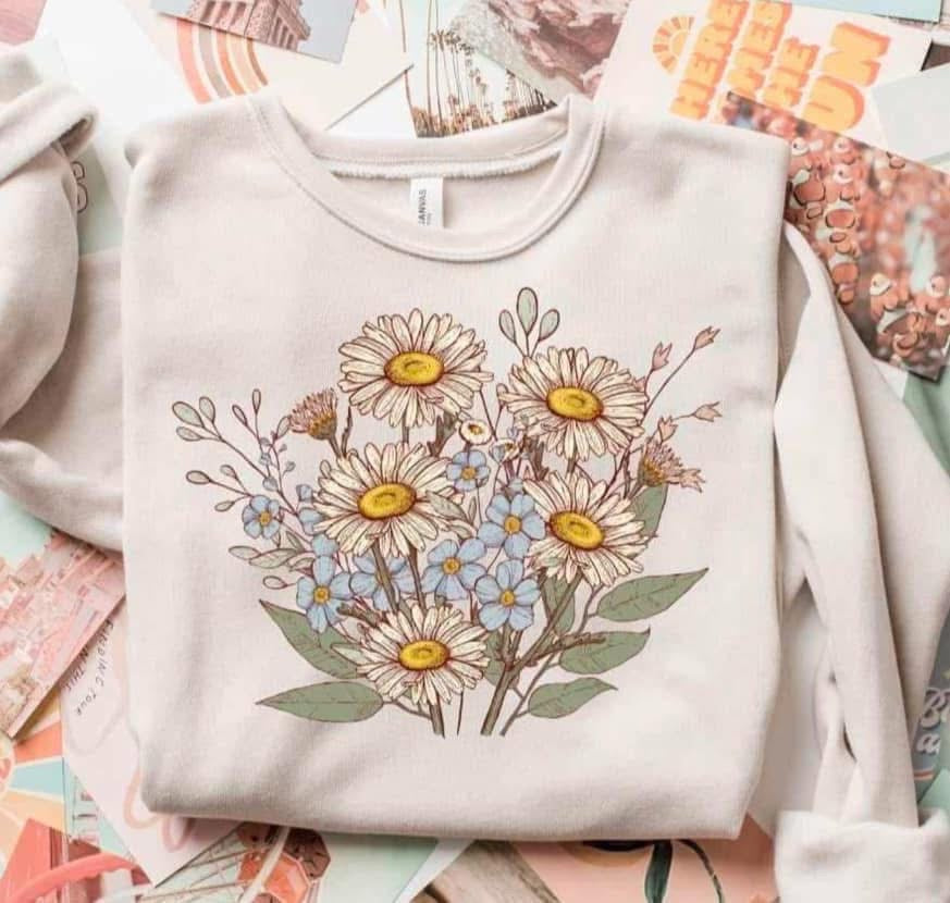 Daisy bouquet 80773 DTF transfer