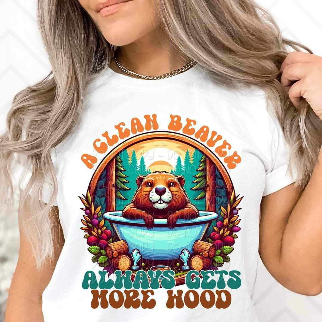 A clean beaver always gets more hood 23107 DTF transfer