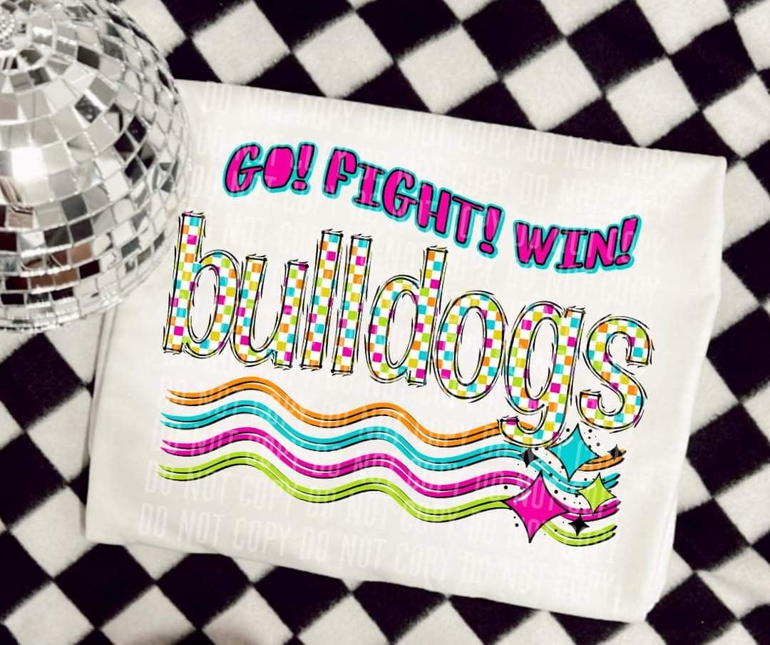Go Fight Win bulldogs (CC) 44622 DTF TRANSFER