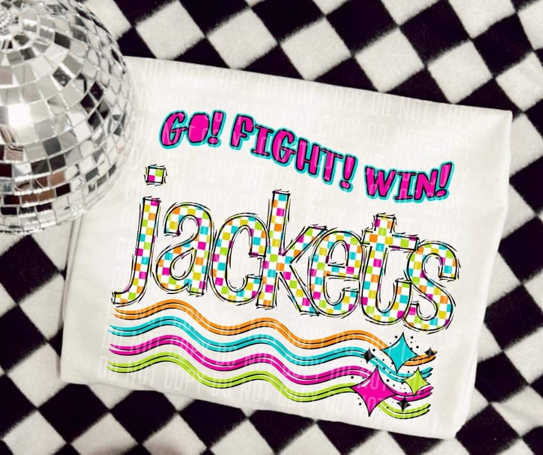 Go Fight Win jackets (CC) 44615 DTF TRANSFER