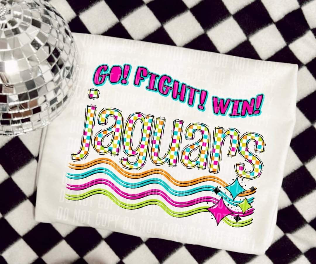 Go Fight Win jaguars (CC) 44613 DTF TRANSFER
