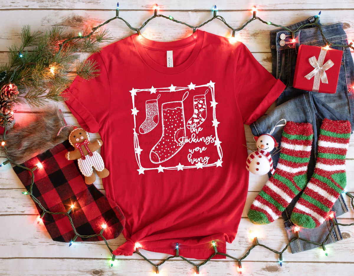 The stockings were hung WHITE DTF transfer