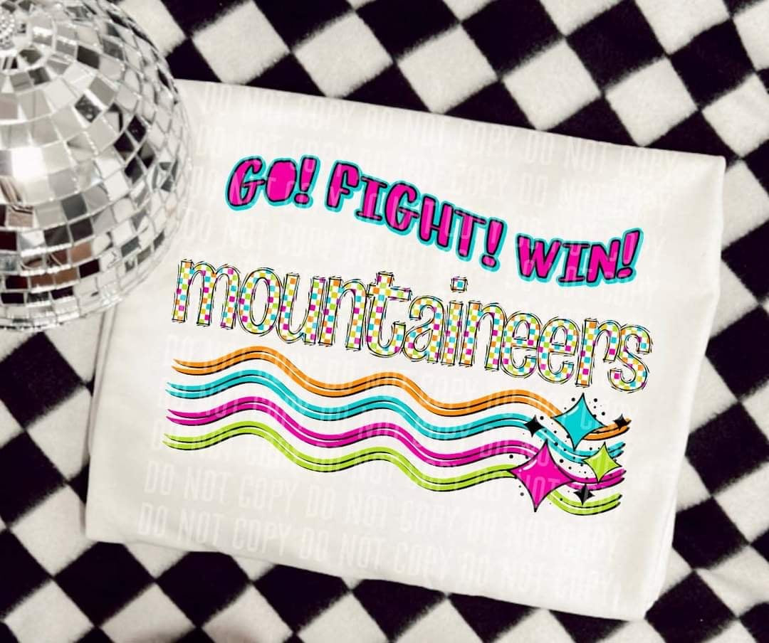 Go Fight Win mountaineers (CC) 44603 DTF TRANSFER