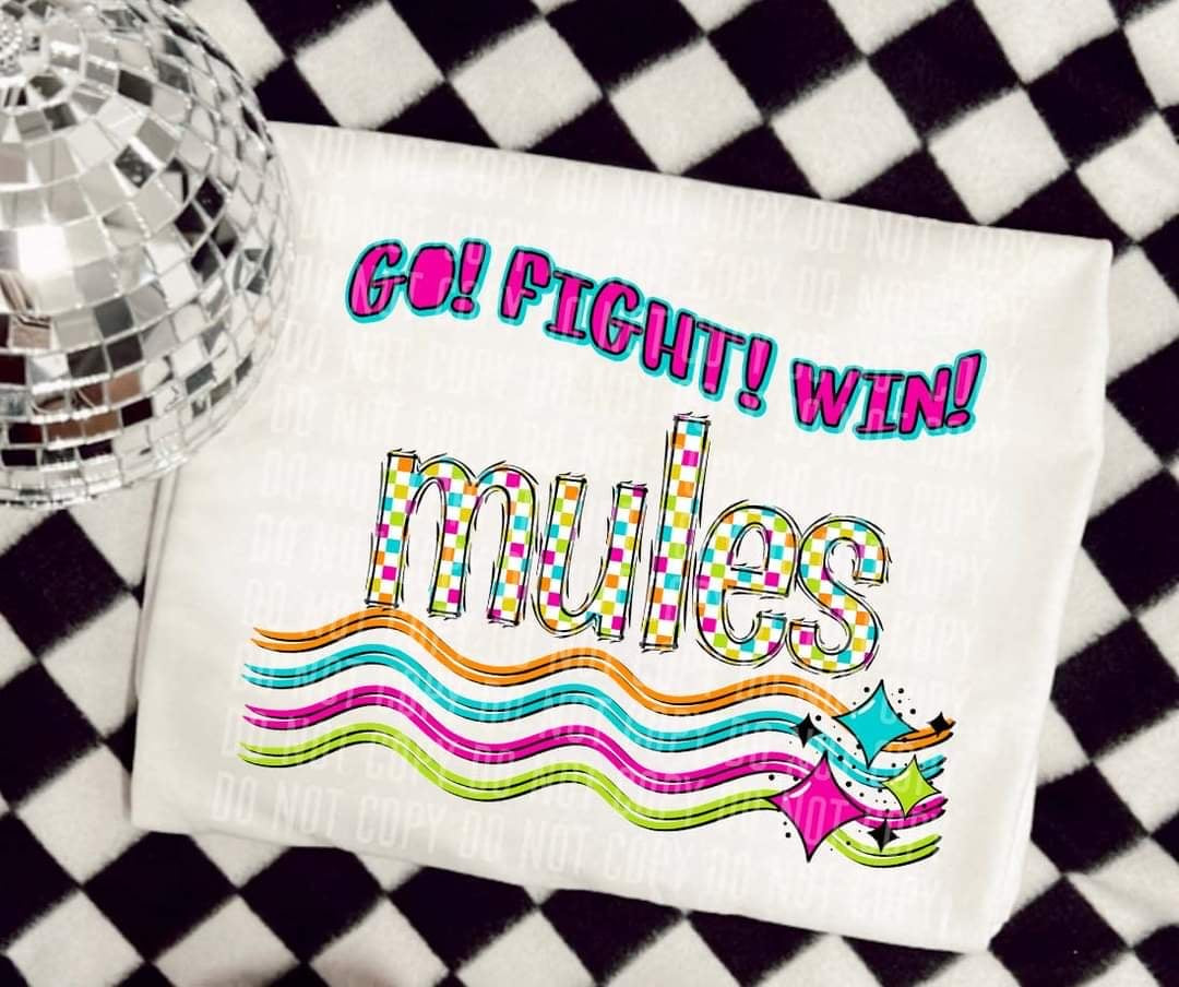 Go Fight Win mules (CC) 44602 DTF TRANSFER