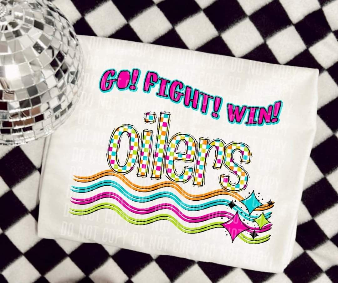 Go Fight Win oilers (CC) 44600 DTF TRANSFER