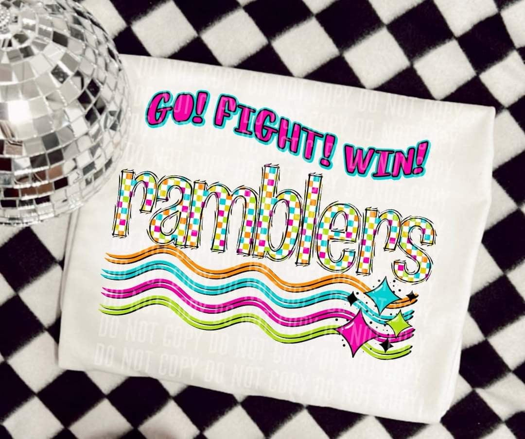 Go Fight Win ramblers (CC) 44592 DTF TRANSFER