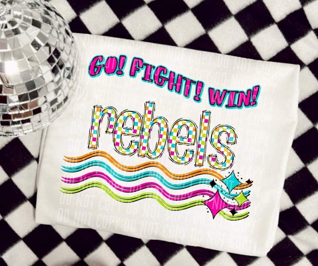 Go Fight Win rebels (CC) 44589 DTF TRANSFER