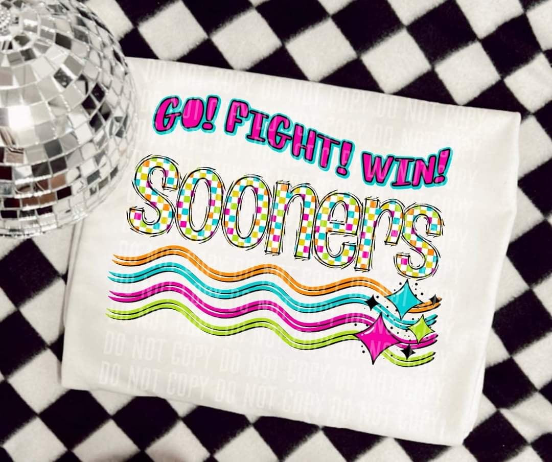 Go Fight Win Sooners (CC) 44584 DTF TRANSFER