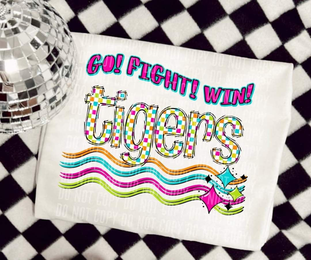 Go Fight Win tigers (CC) 44581 DTF TRANSFER