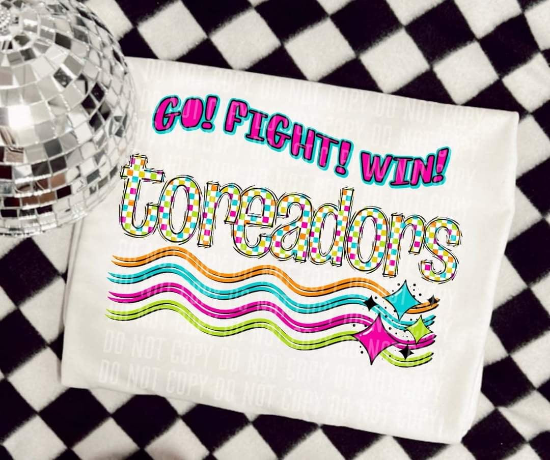 Go Fight Win toreadors (CC) 44579 DTF TRANSFER