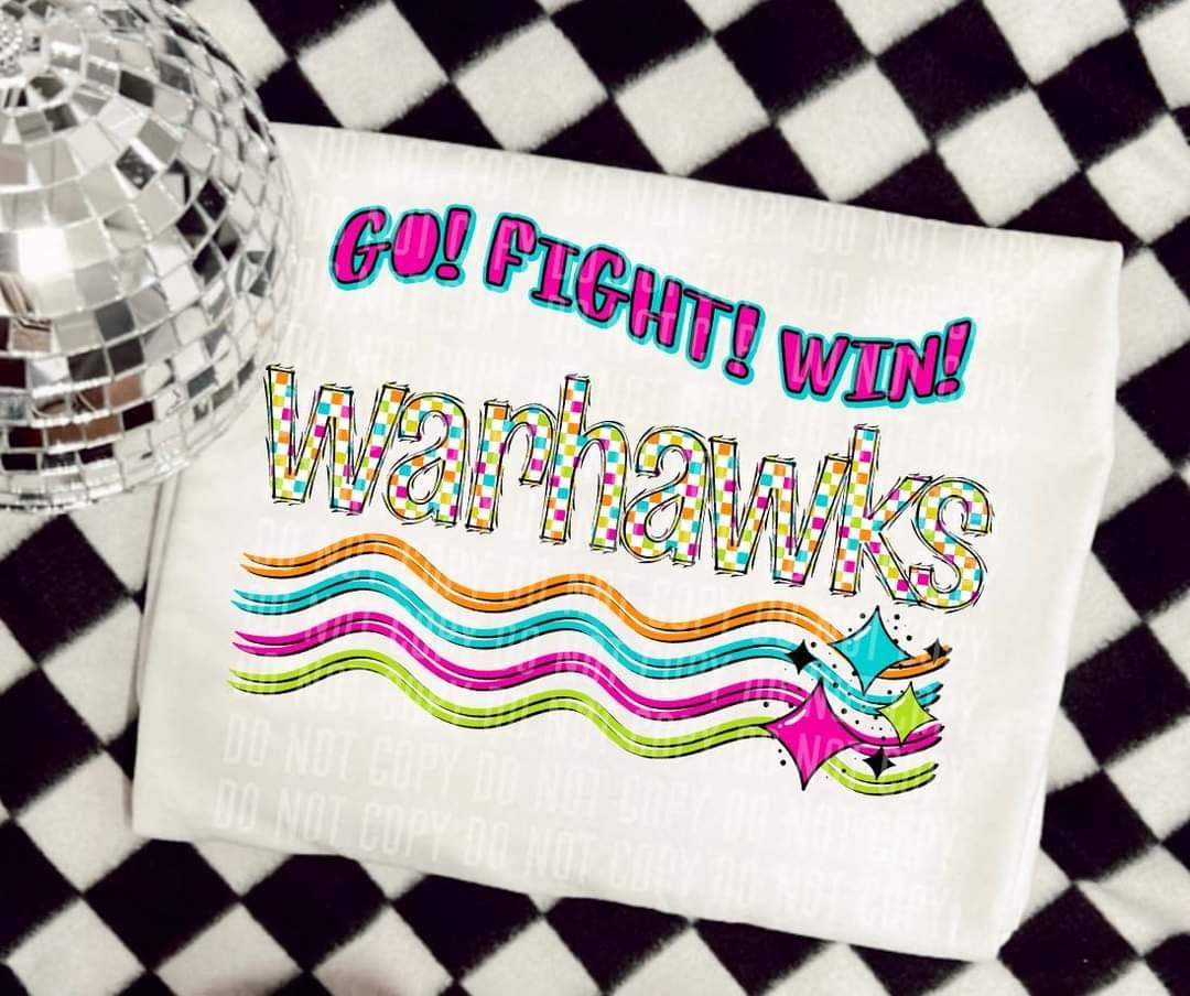 Go Fight Win warhawks (CC) 44575 DTF TRANSFER