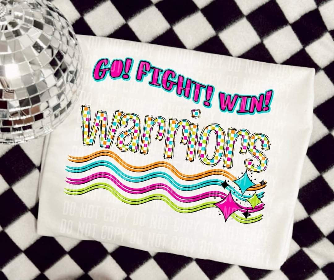 Go Fight Win warriors (CC) 44574 DTF TRANSFER