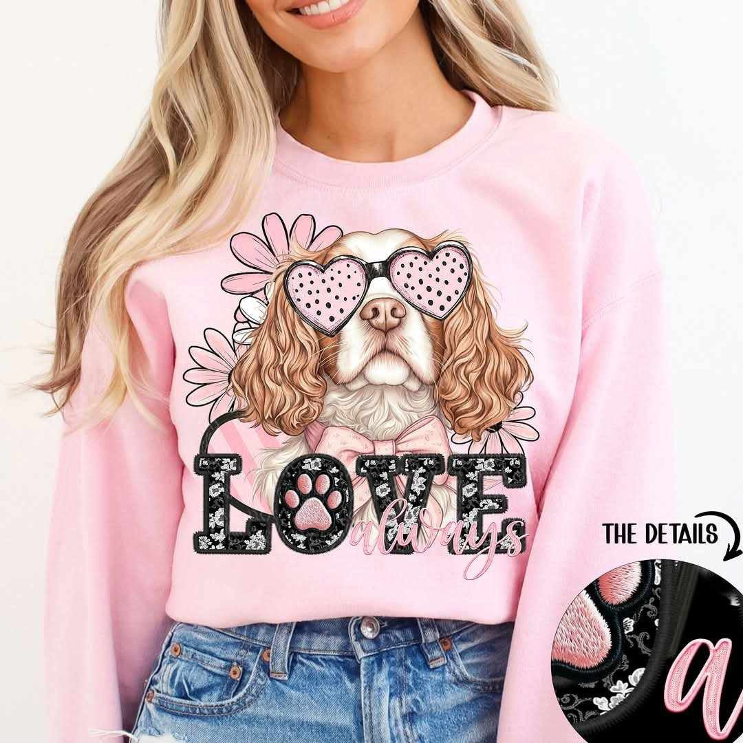 Love always cocker spaniel (TTD) 80781 DTF transfer
