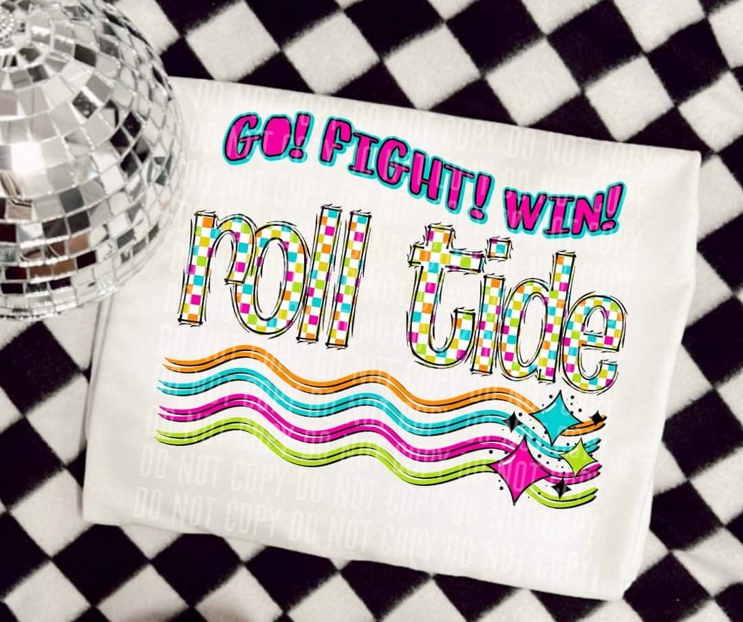 Go Fight Win roll ride (CC) 44569 DTF TRANSFER