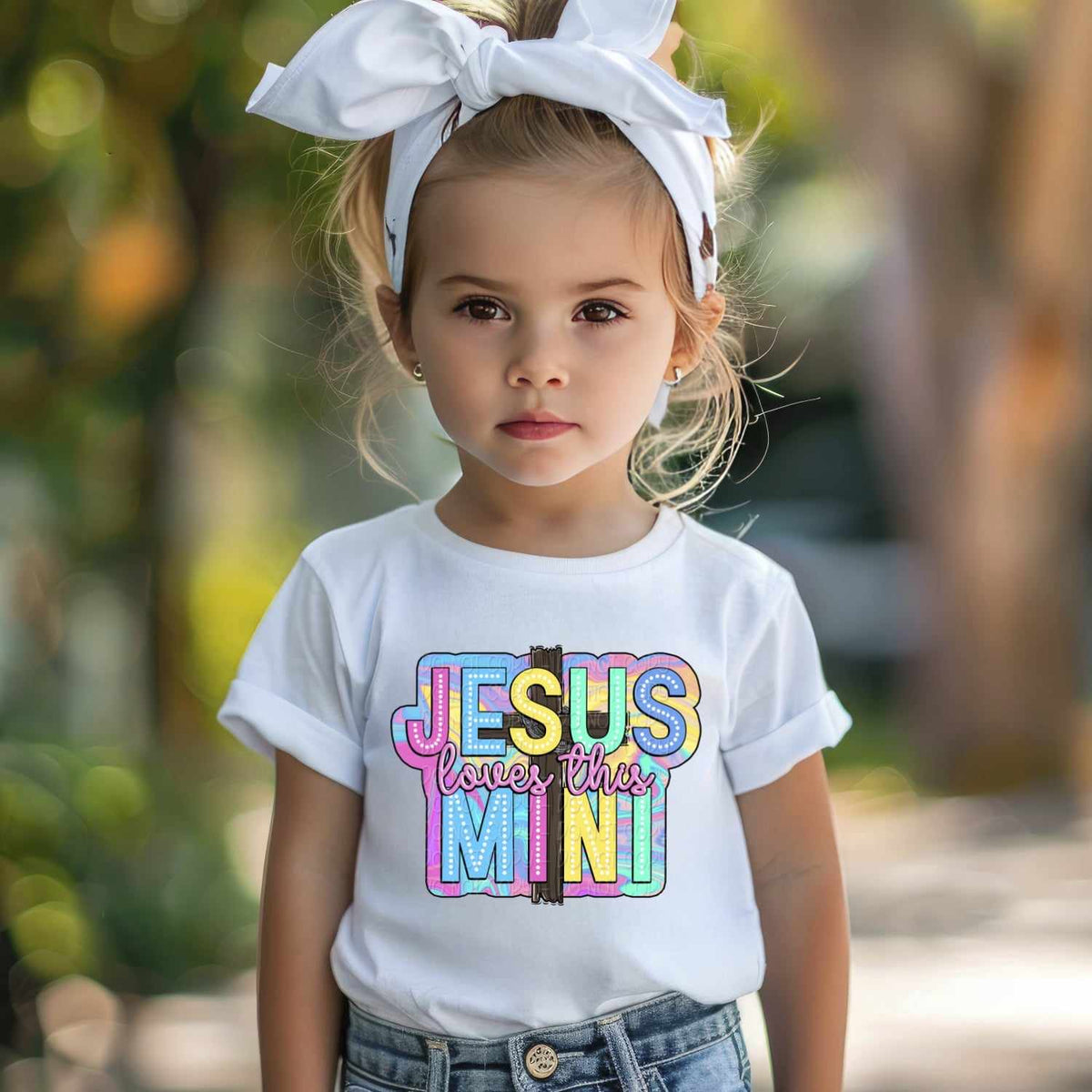 Jesus loves this mini 32321 DTF transfer