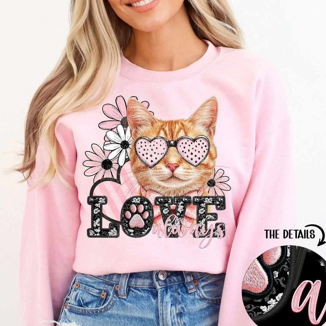 Love always orange cat (TTD) 80774 DTF transfer