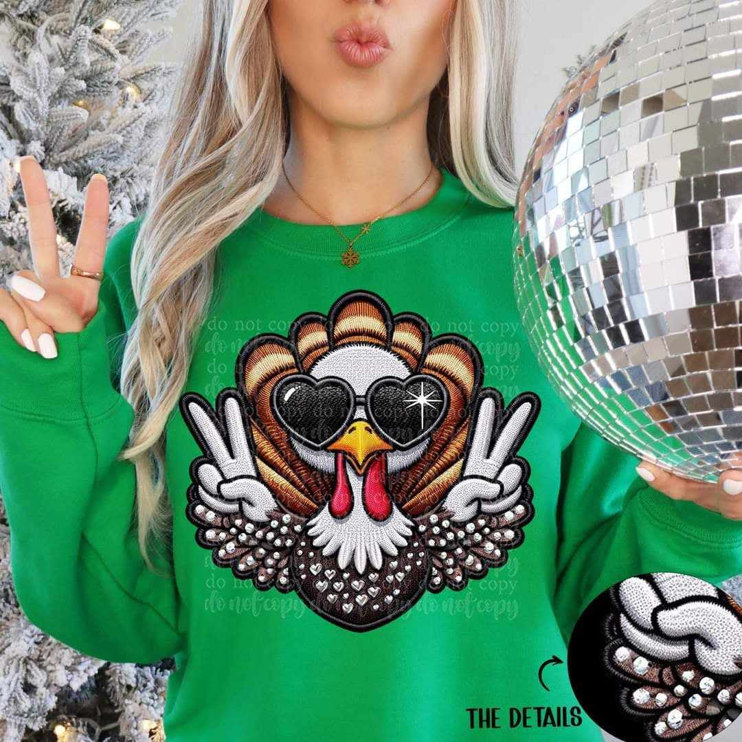 Rhinestone turkey (TDD) 64754 DTF transfer