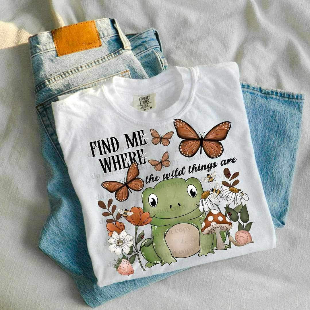 Find me where the wild things are frog 23112 DTF transfer