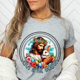 Jesus is the reason jesus and bunny exclusive 23144 DTF transfer