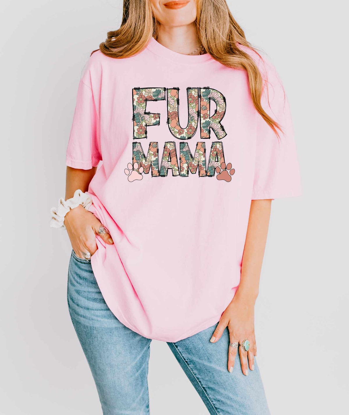 Fur mama floral filled 32336 DTF transfer