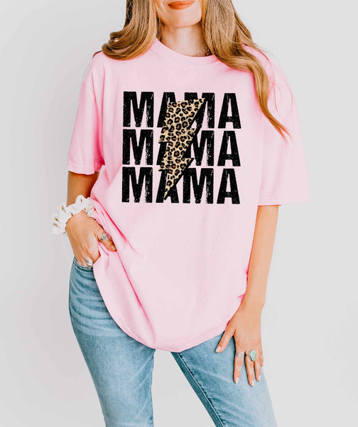Mama stacked leopard bolt 32334 DTF transfer
