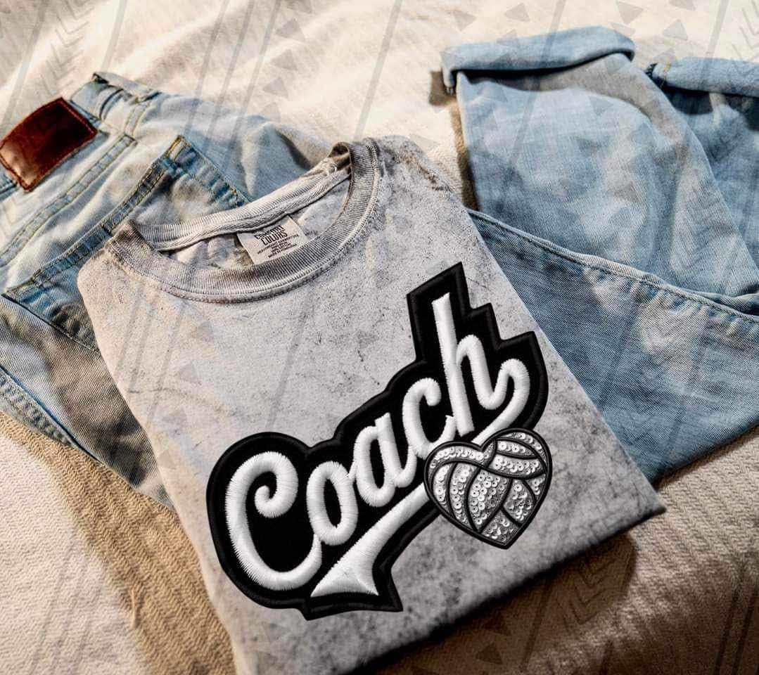 Coach volleyball heart 23150 DTF transfer