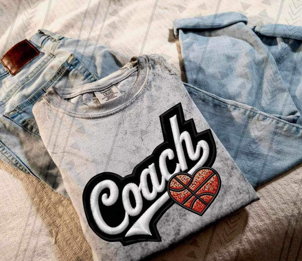 Coach basketball heart 23149 DTF transfer