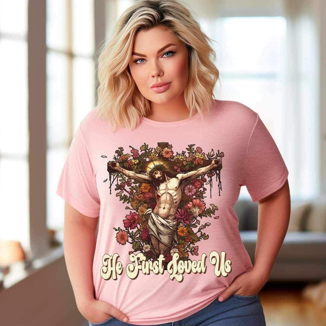 He first loved us 23174 DTF transfer