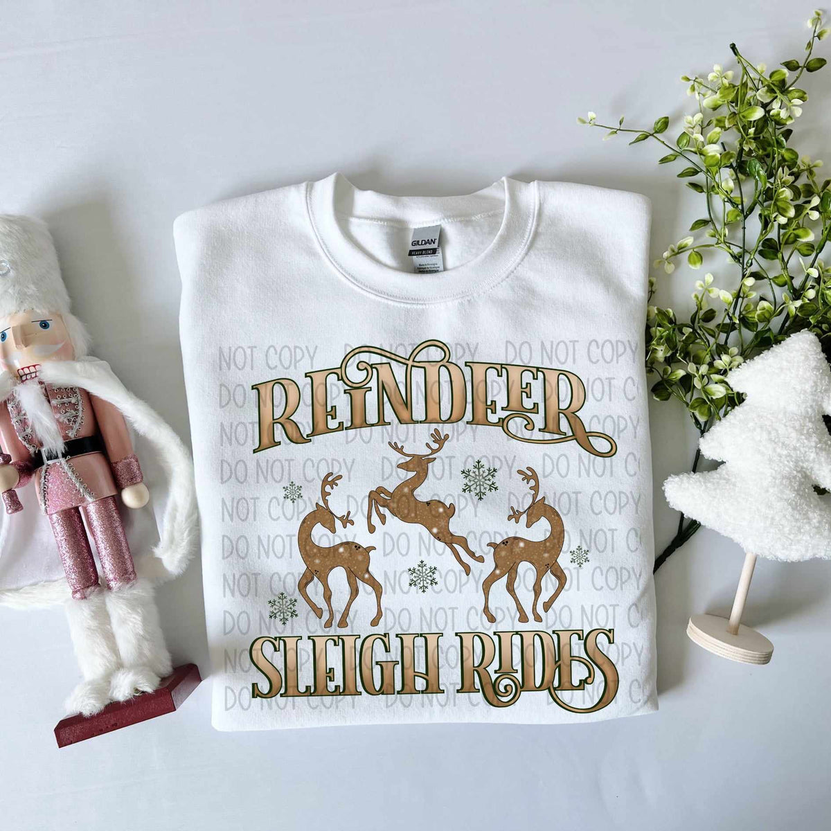 Reindeer sleigh rides (SWD) 44978 DTF transfer
