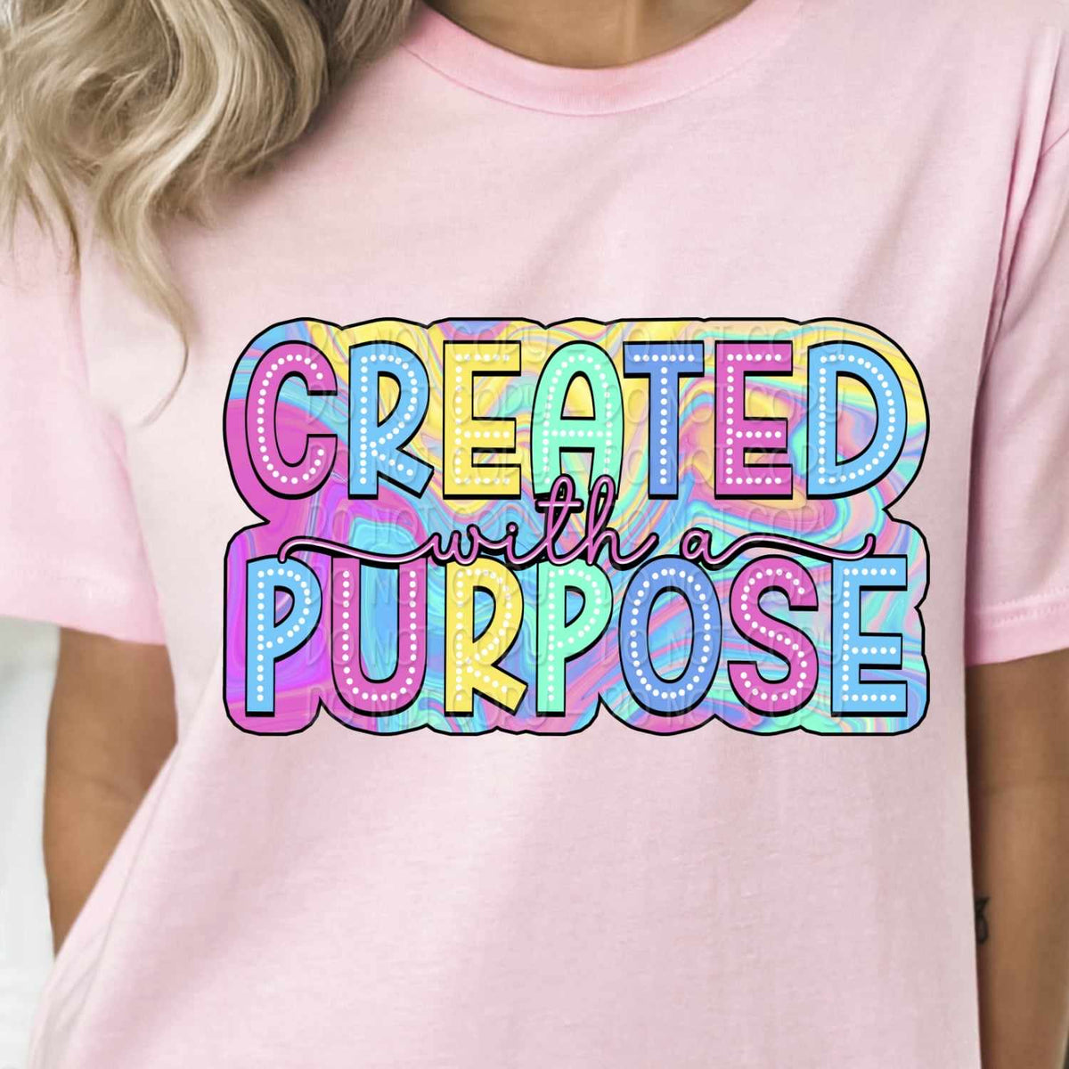 Created with a purpose watercolor 32367 DTF transfer