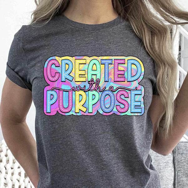 Created with a purpose watercolor 32367 DTF transfer