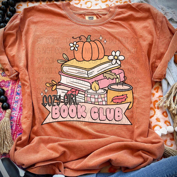 Cozy girl book club (SWD) 44965 DTF transfer