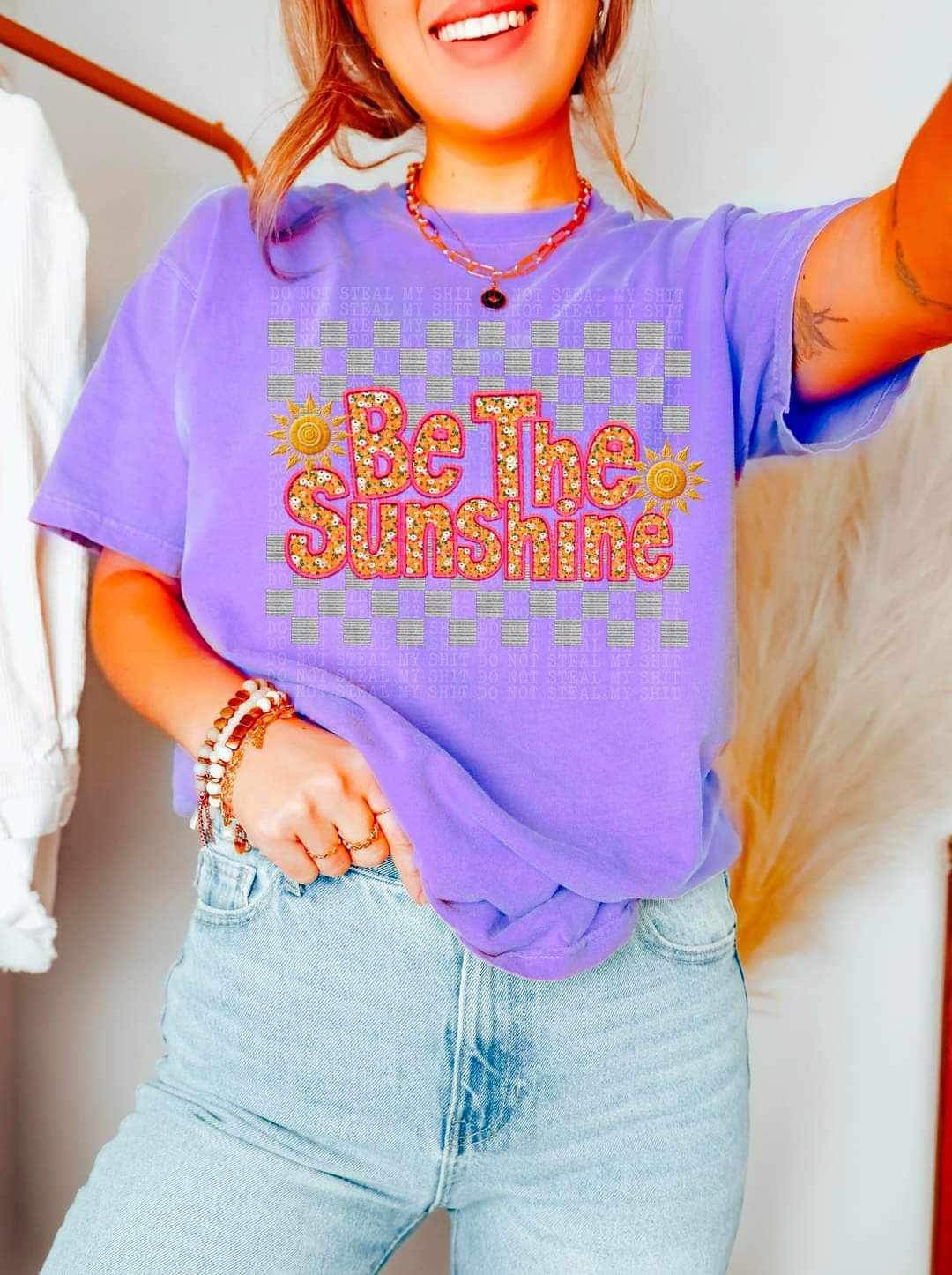 Be the sunshine embroidery (DDD) 23176 DTF transfer