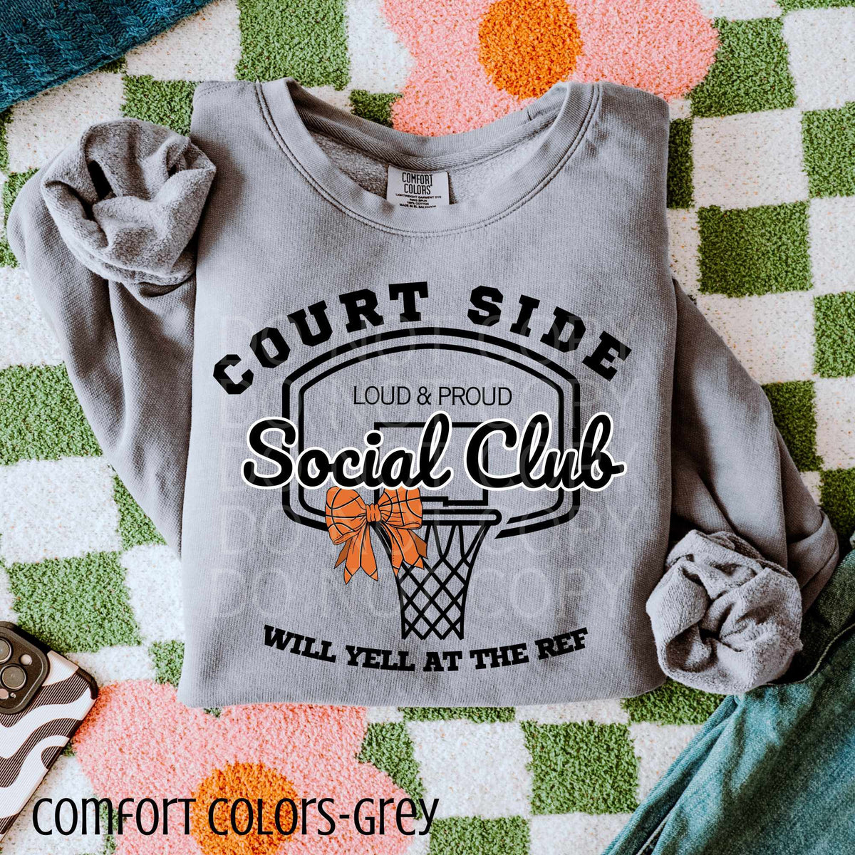 Court side social club (CSG) 80863 DTF transfer
