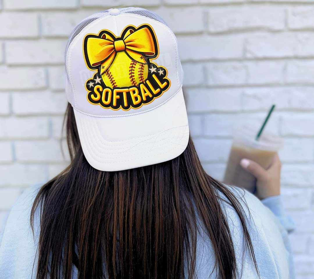 Softball ball and bow (LYTTLE) 32413 DTF transfer