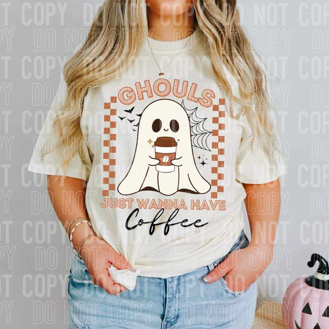 Ghouls just wanna have coffee (SBB) 50187 DTF transfer