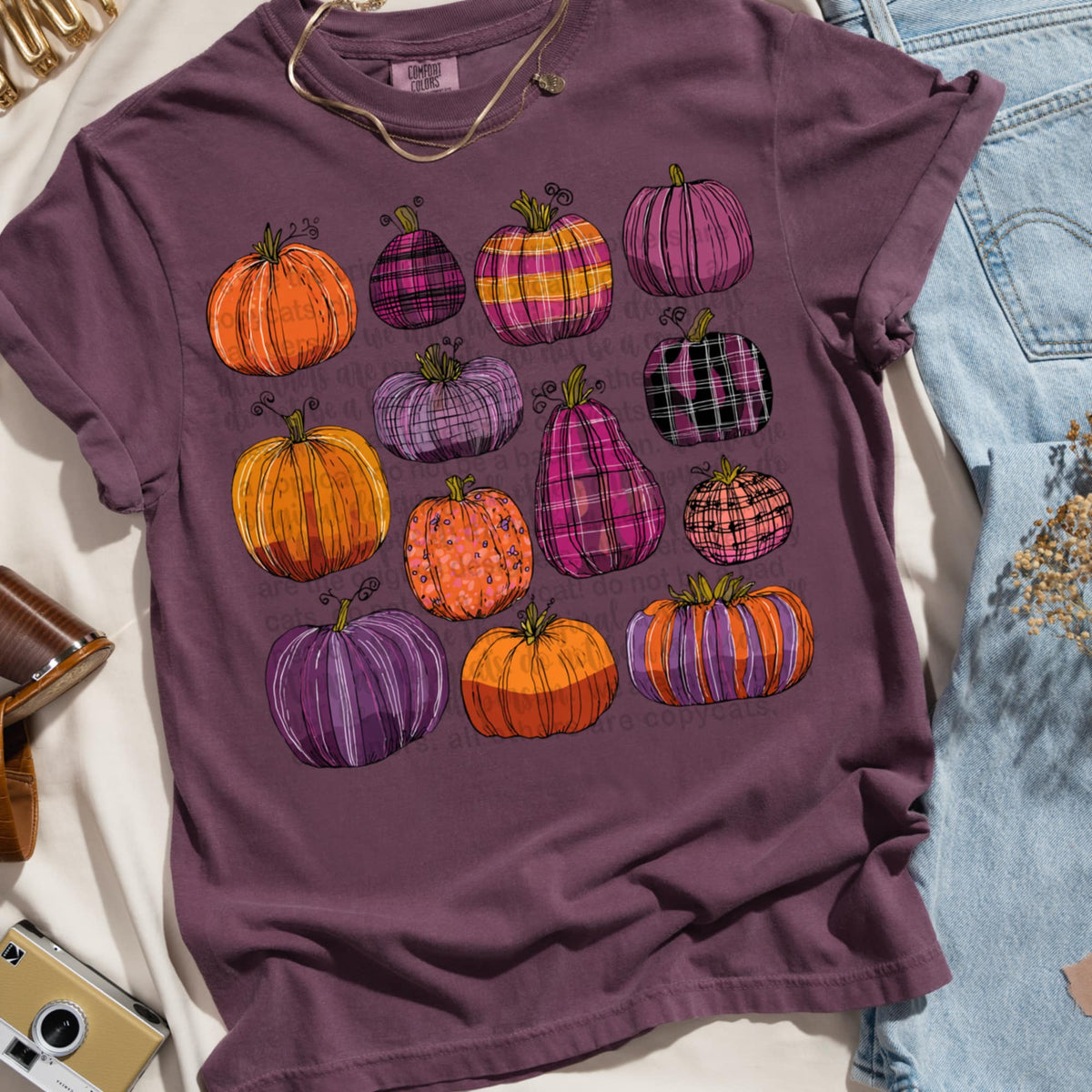 Purple and Orange Pumpkins collage (TTD) DTF transfer
