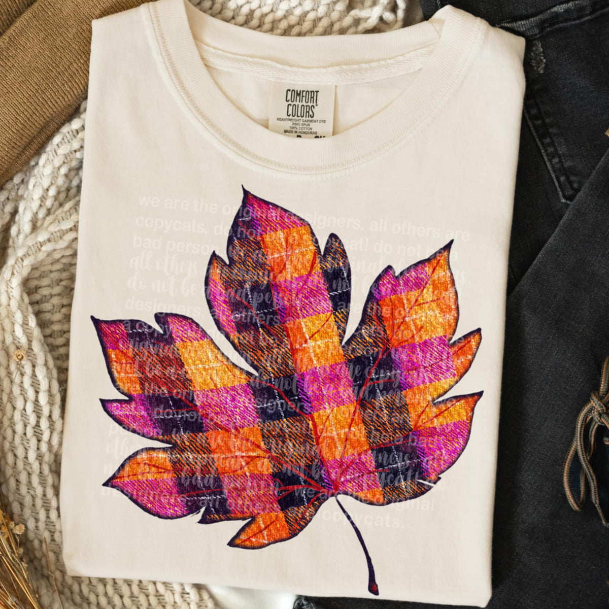 Plaid Leaf (TTD) DTF transfer