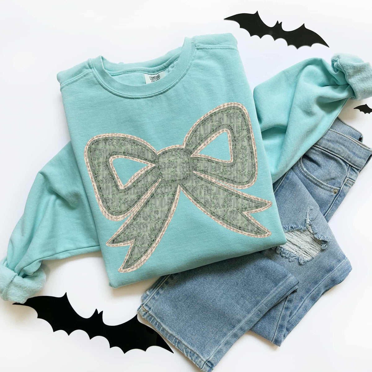 Greenery Bow SDD DTF transfer