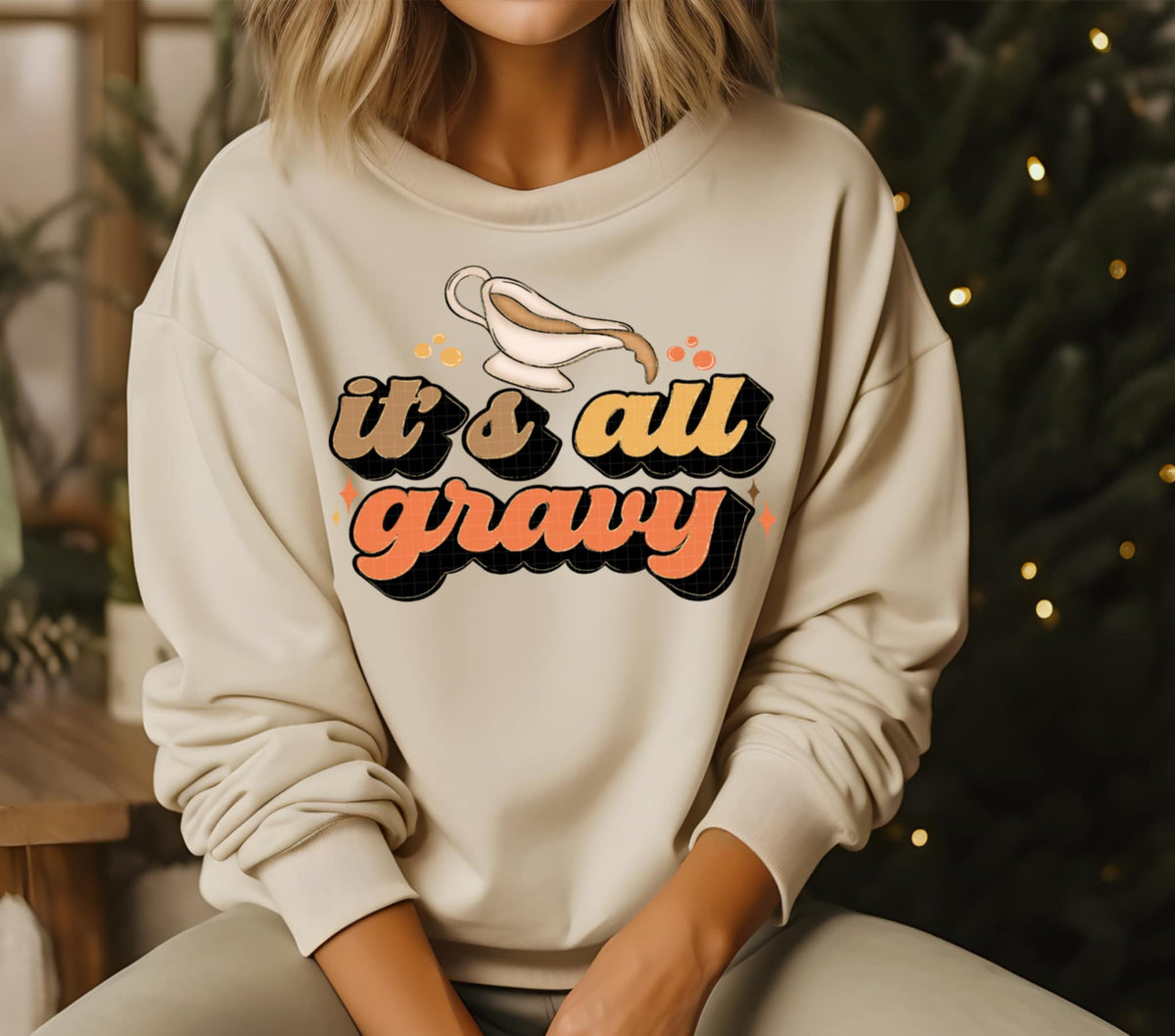 It’s all Gravy glitter accents (linda) DTF transfer