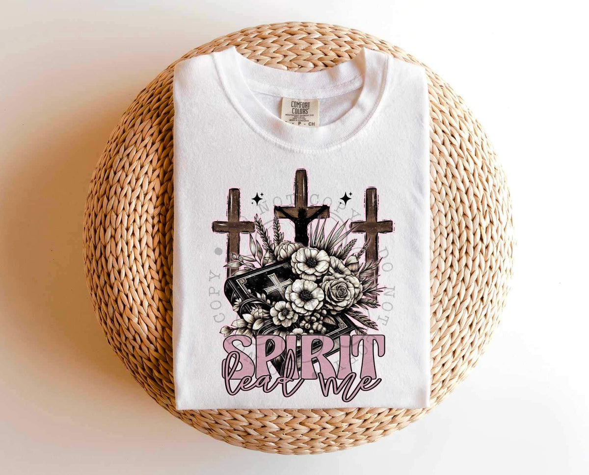 Spirit lead me bible and crosses 23268 DTF transfer