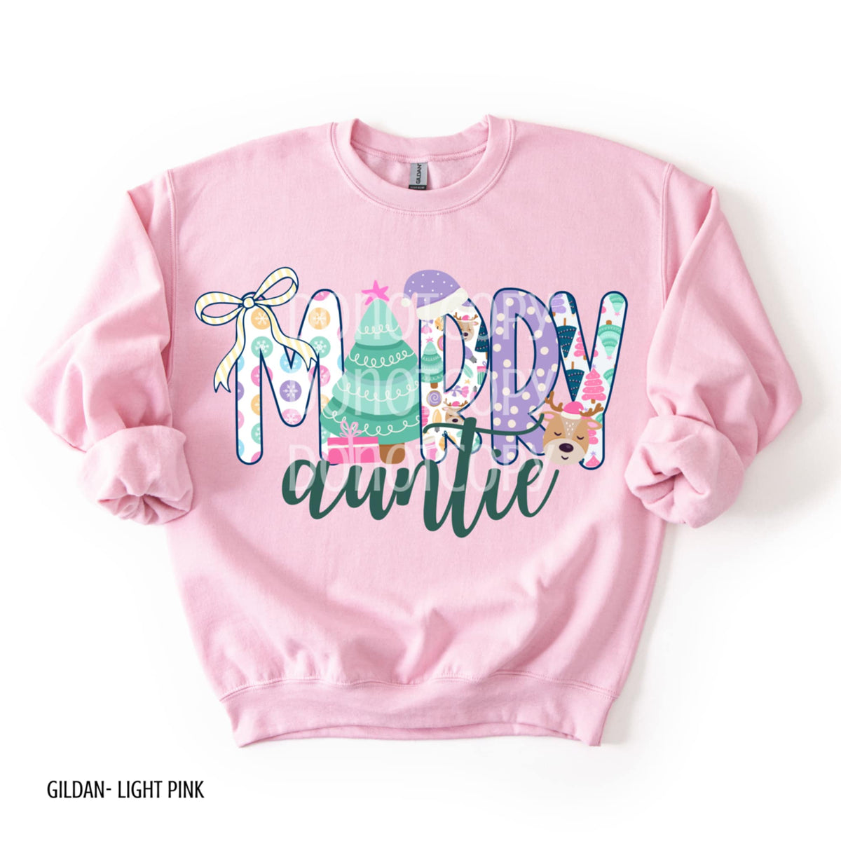 Merry Auntie CSG DTF transfer